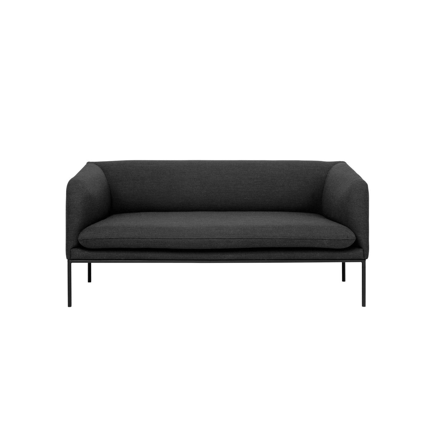 Ferm Living Turn sofa 2 seater, dark grey fiord by Kvadrat fabric. Made to order from someday designs. #colour_dark-grey-fiord-by-kvadrat