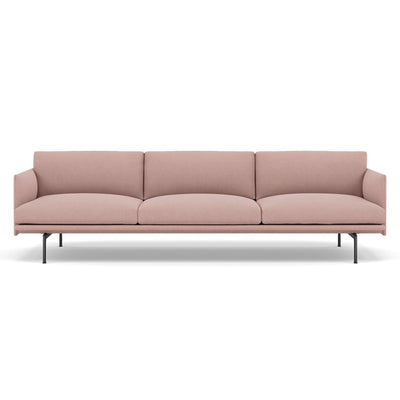 muuto outline 3.5 seater sofa in fiord 551 and black legs. Made to order from someday designs. #colour_fiord-551