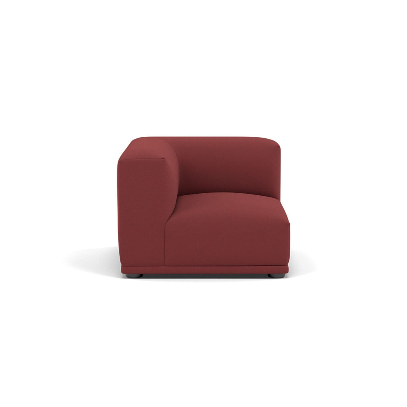 Muuto Connect Modular Sofa System, module e, corner, rime 591 red fabric. Available from someday designs. #colour_rime-591