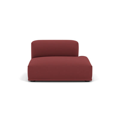 Muuto Connect Modular Sofa System, module g, right open-ended, rime 591 red fabric. Available from someday designs. #colour_rime-591
