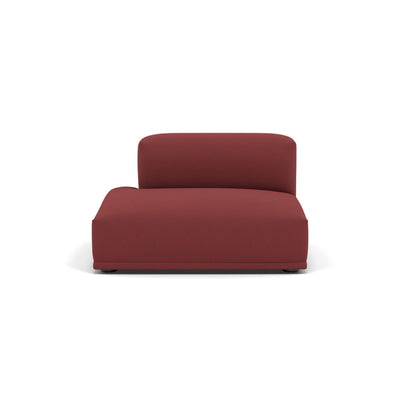Muuto Connect Modular Sofa System, module f, left open-ended, rime 591 red fabric. Available from someday designs. #colour_rime-591