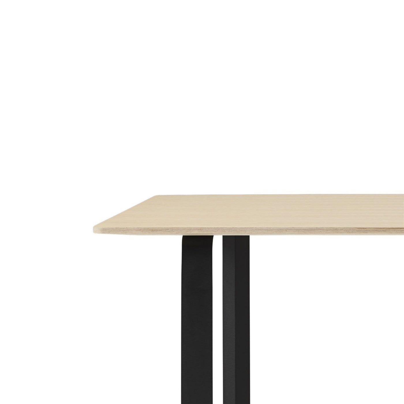 Muuto 70/70 Oak/Black table close up. Shop now at someday designs   #colour_oak-veneer-black