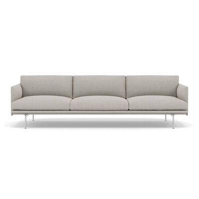 Muuto Outline 3.5 seater sofa in light grey fabric. Made to order from someday designs. #colour_fiord-201