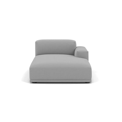 Muuto Connect Modular Sofa System, module k, right armrest lounge in grey fabric. Available from someday designs. #colour_steelcut-trio-133