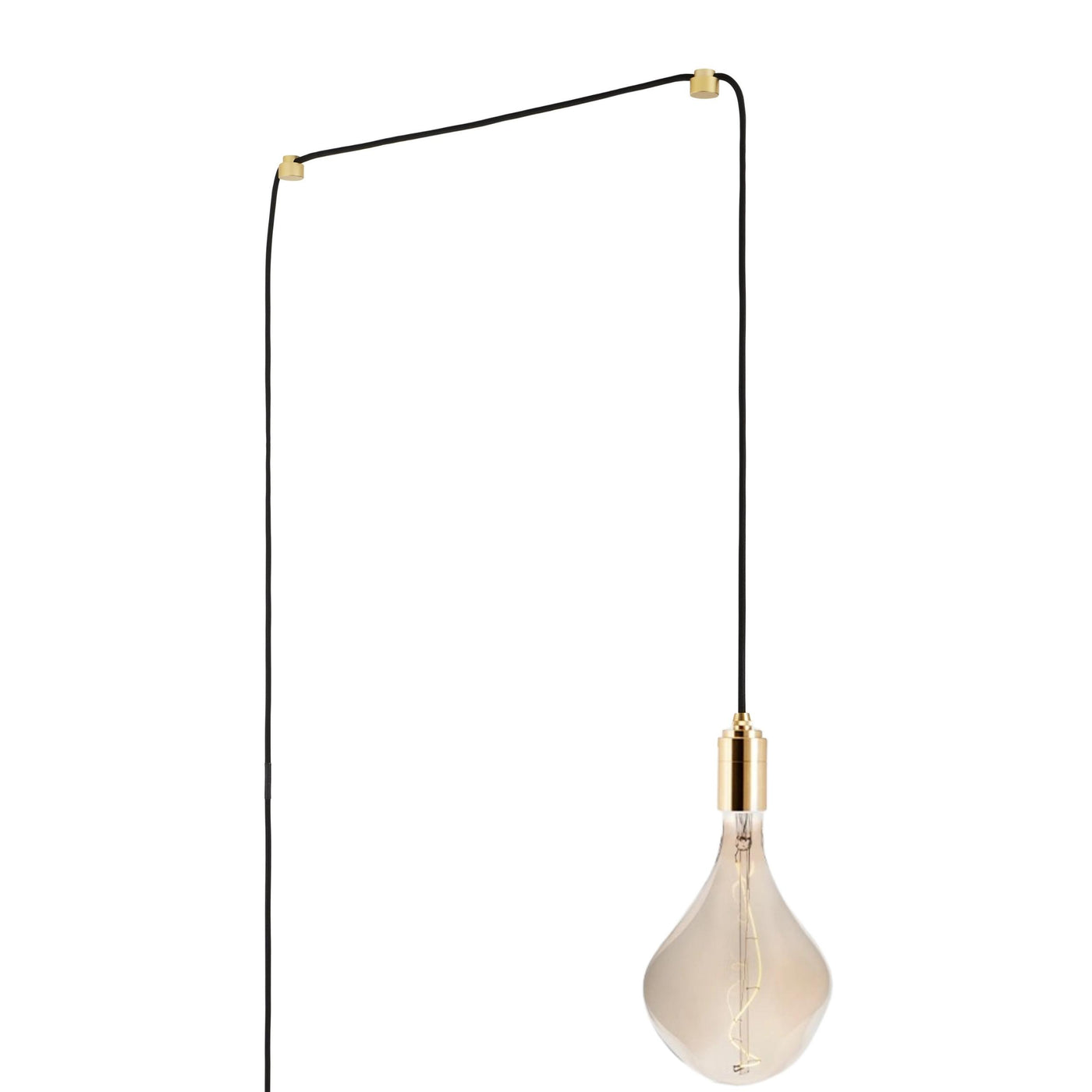 Tala Plug-in pendant in brass with Voronoi ii LED bulb. Free UK delivery at someday designs #colour_brass
