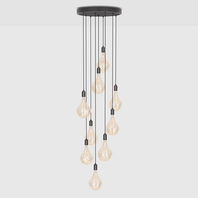 Tala Nine Pendant with Voronoi ii bulbs, turned on. Free + fast UK delivery from someday designs. #colour_graphite