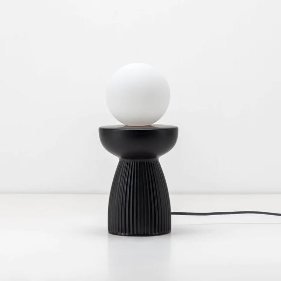 houseof Ribbed Ceramic Table Lamp. Free + fast UK delivery at someday designs. #colour_charcoal-grey