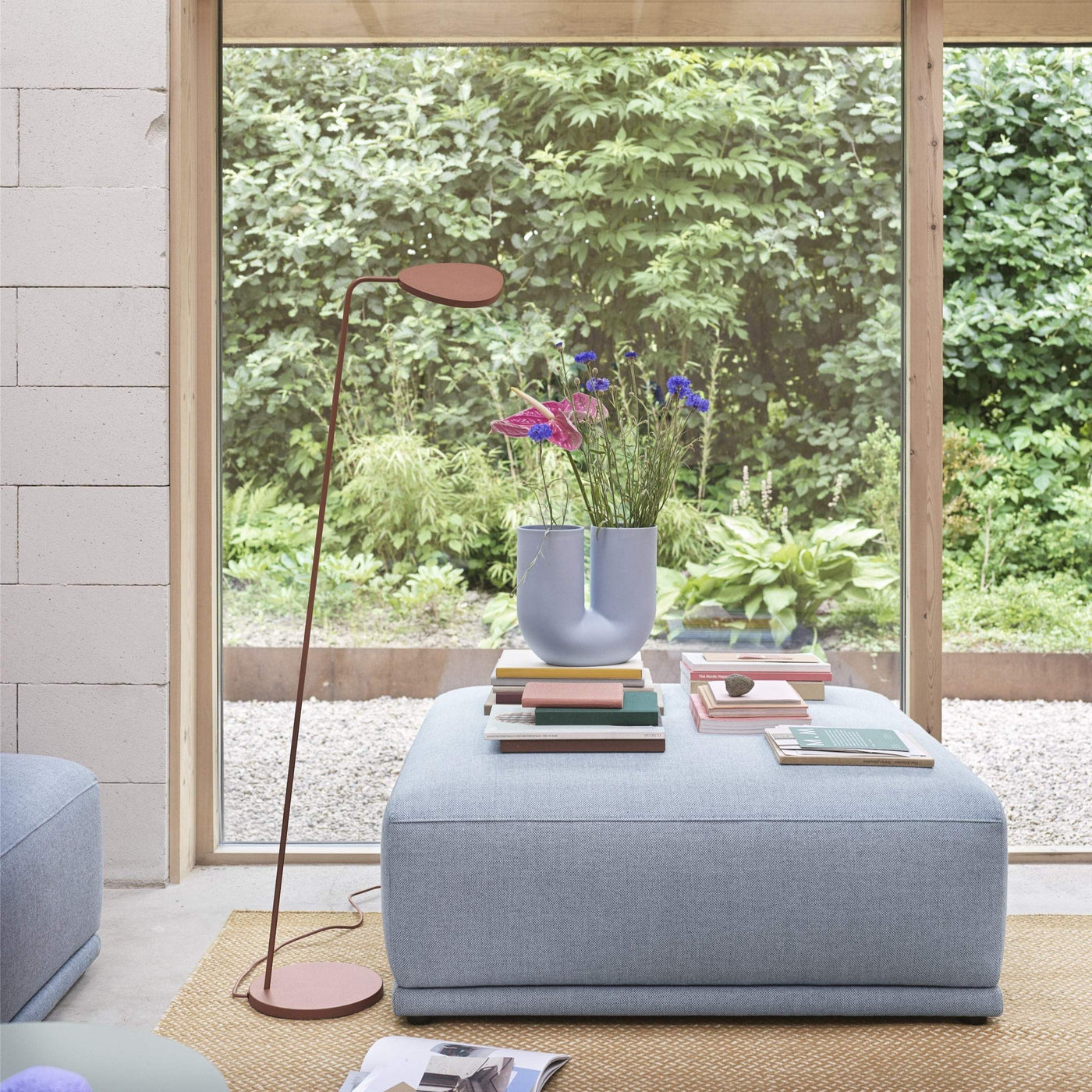Muuto Connect Soft Modular 2 Seater sofa, configuration 2 in rewool 718 blue fabric. Shop the series at someday designs