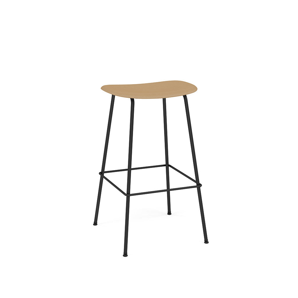 muuto fiber bar stool tube base 75cm available at someday designs. #colour_ochre