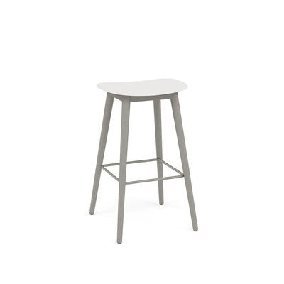 muuto fiber bar stool wood base 75cm available at someday designs. #colour_white