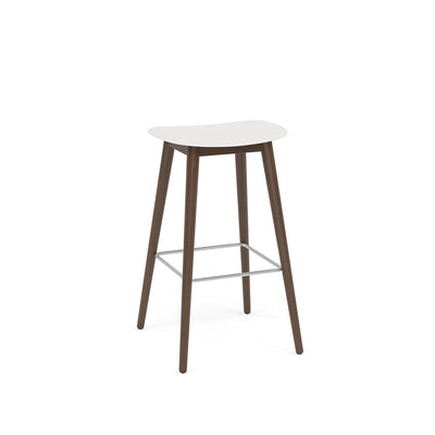 muuto fiber bar stool wood base 75cm available at someday designs. #colour_white