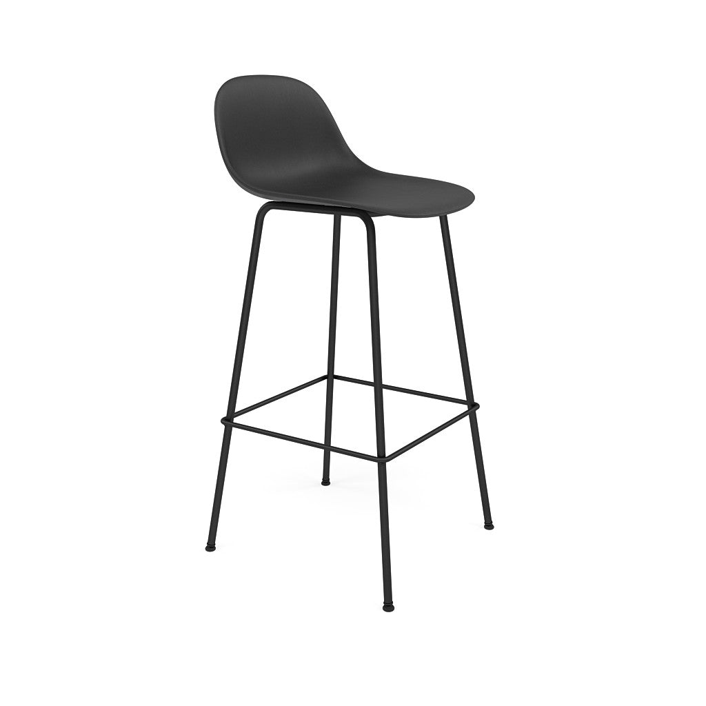 muuto fiber bar stool tube base 75cm available at someday designs. #colour_black