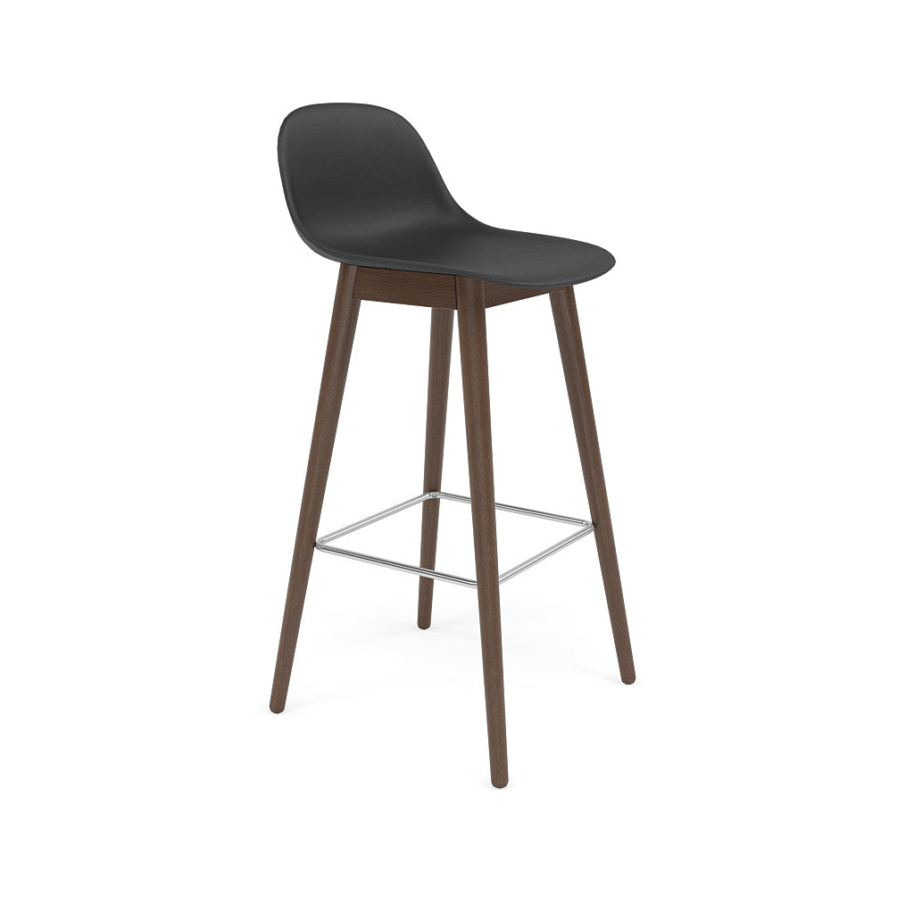 muuto fiber bar stool wood base, available at someday designs.#colour_black