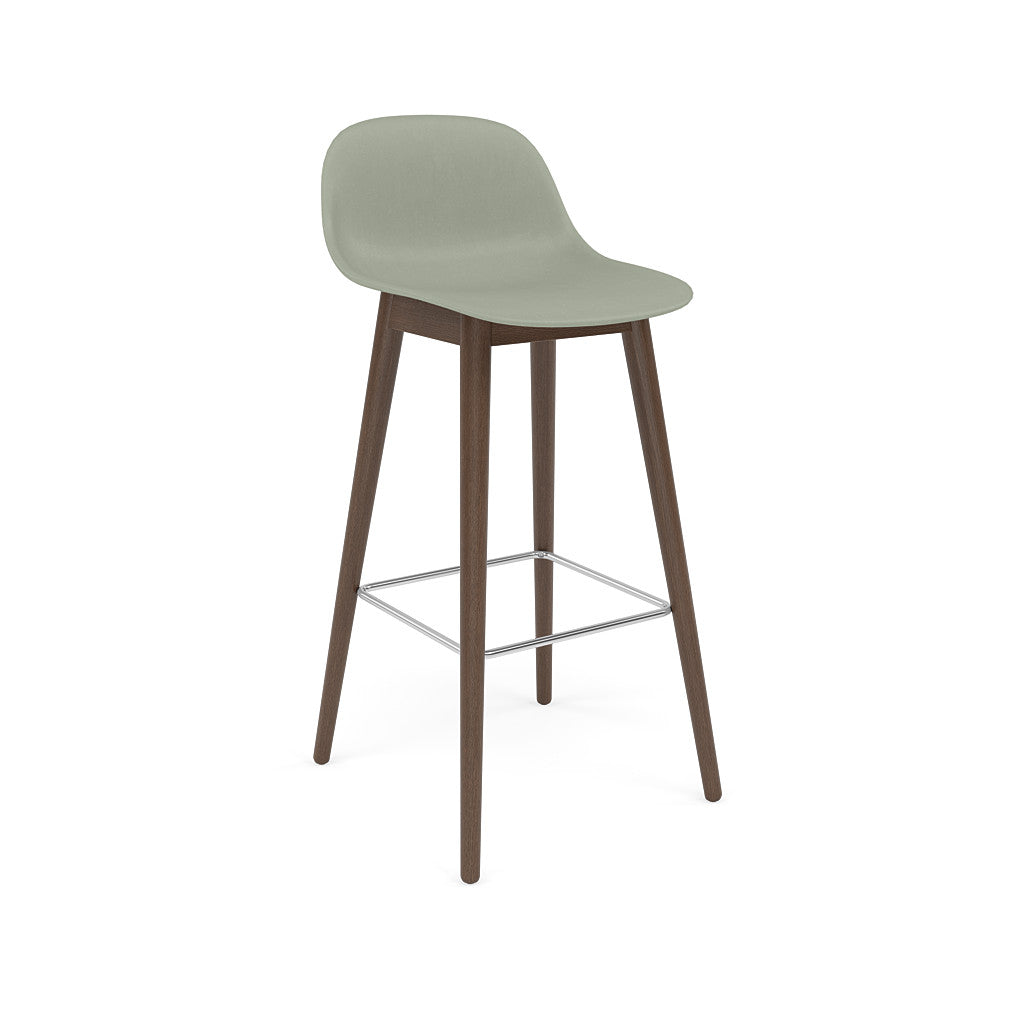 muuto fiber bar stool wood base, available at someday designs. #colour_dusty-green