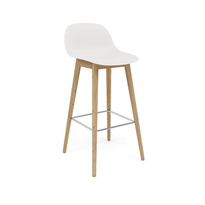 muuto fiber bar stool wood base, available at someday designs. #colour_white