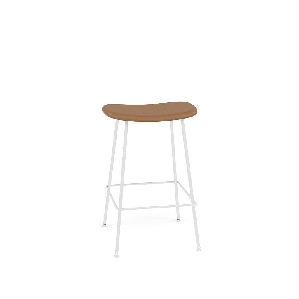 muuto fiber counter stool tube base 65cm available at someday designs. #colour_cognac-refine-leather