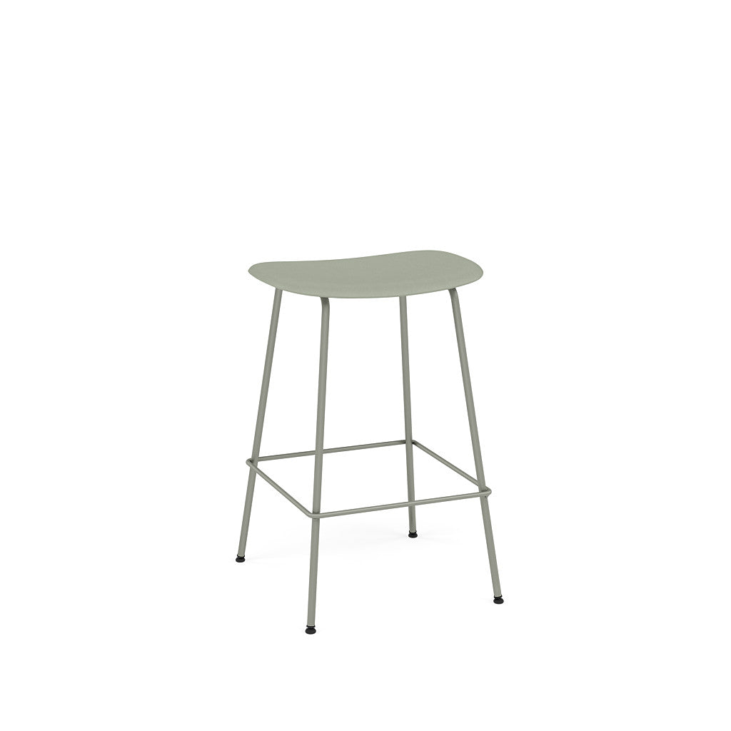 muuto fiber counter stool tube base 65cm available at someday designs. #colour_dusty-green