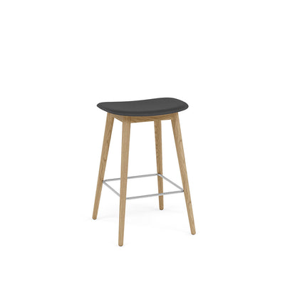 muuto fiber bar stool wood base black available at someday designs. #colour_black