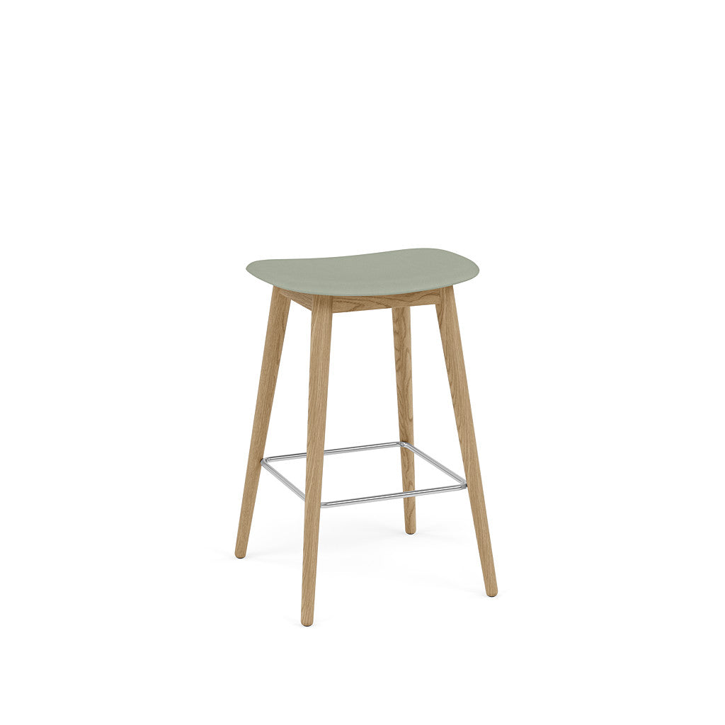 muuto fiber bar stool wood base dusty green available at someday designs. #colour_dusty-green