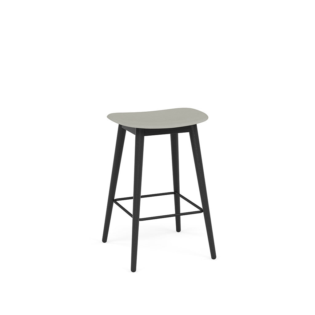 muuto fiber counter stool wood base, available at someday designs. #colour_grey