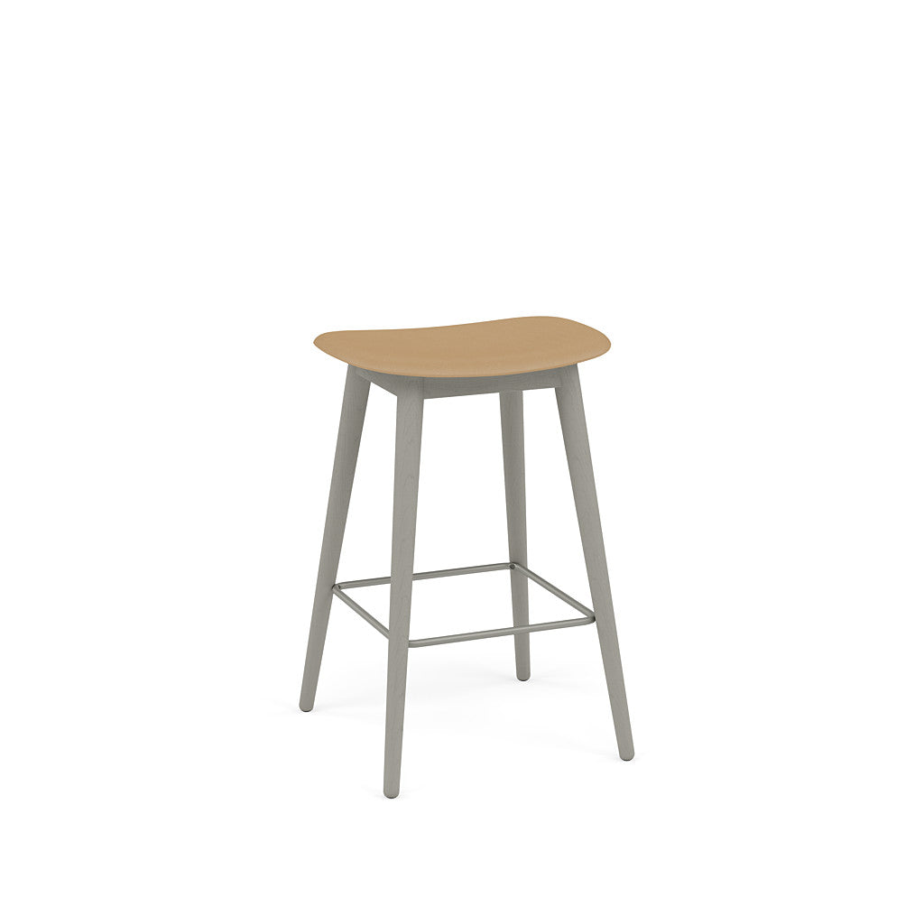 muuto fiber bar stool wood base available at someday designs. #colour_ochre