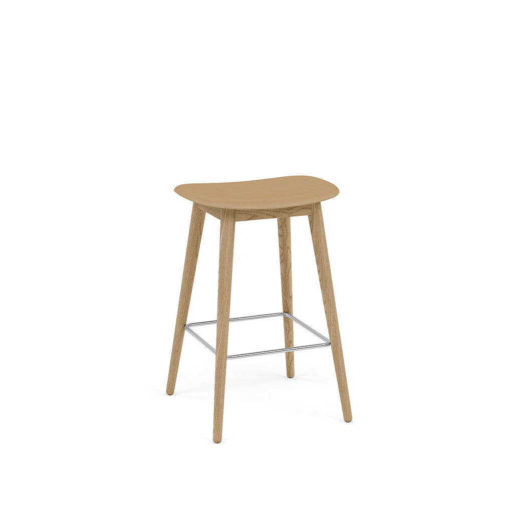 muuto fiber bar stool wood base available at someday designs. #colour_ochre