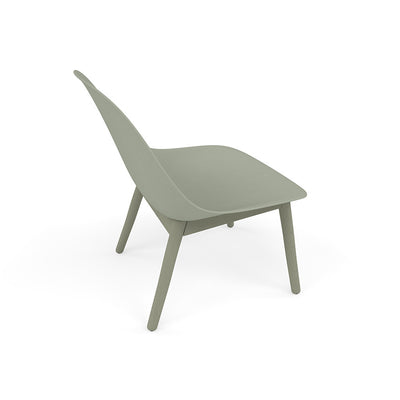 muuto fiber lounge chair with dusty green seat and wood base available from someday designs. #colour_dusty-green