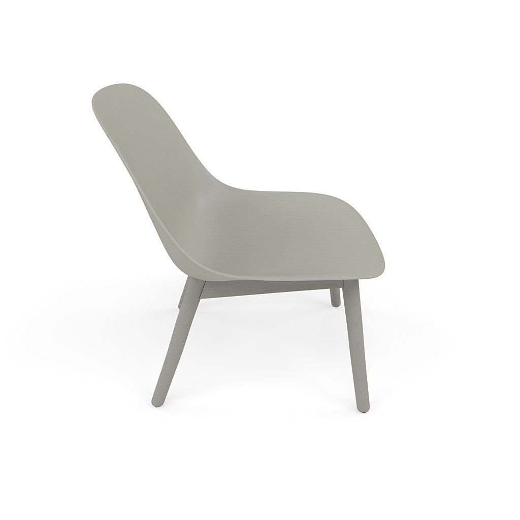muuto fiber lounge chair with grey seat and grey wood base available from someday designs. #colour_grey