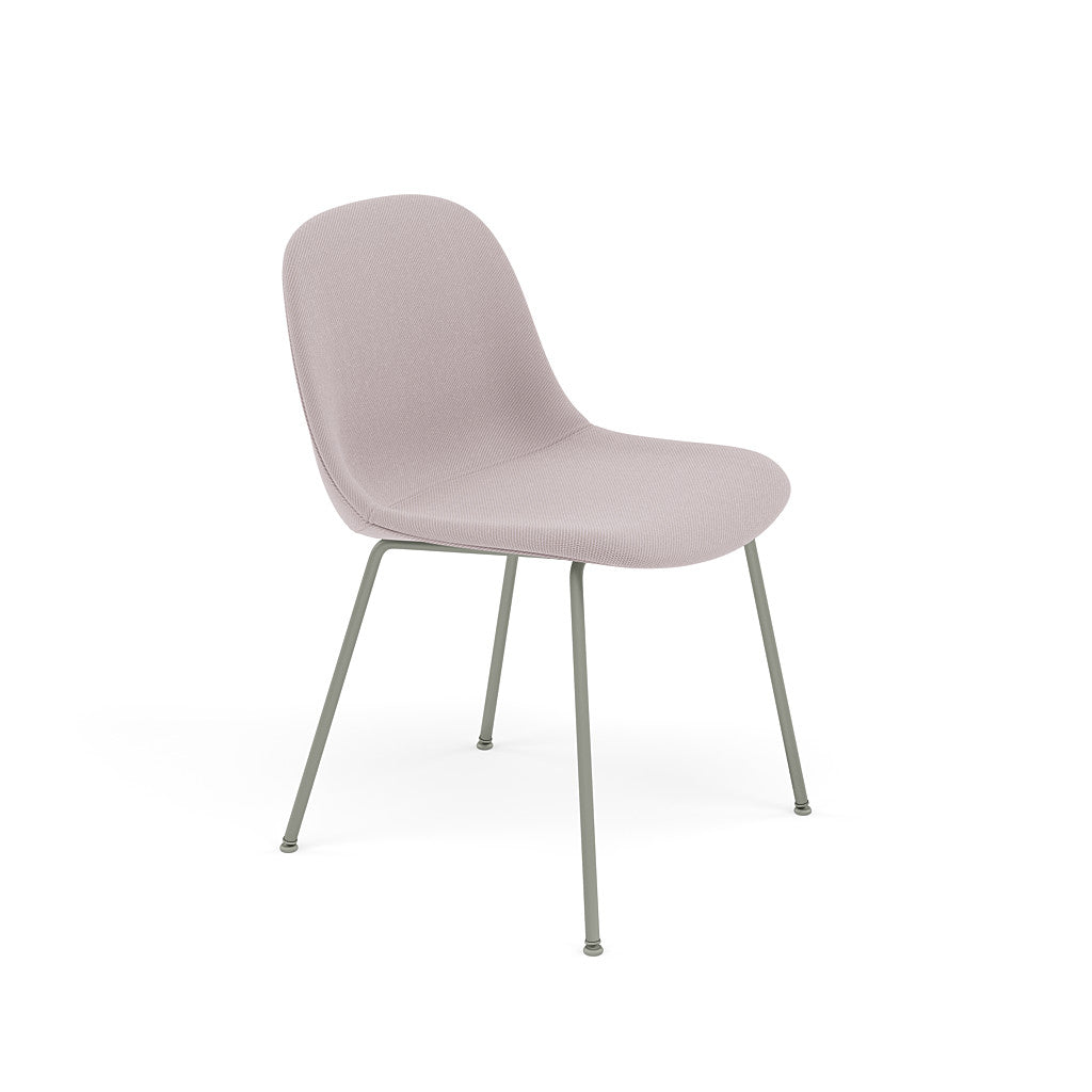 Muuto Fiber Side Chair Tube Base, twill weave 620 seat and dusty green legs. Available from someday designs . #colour_twill-weave-620