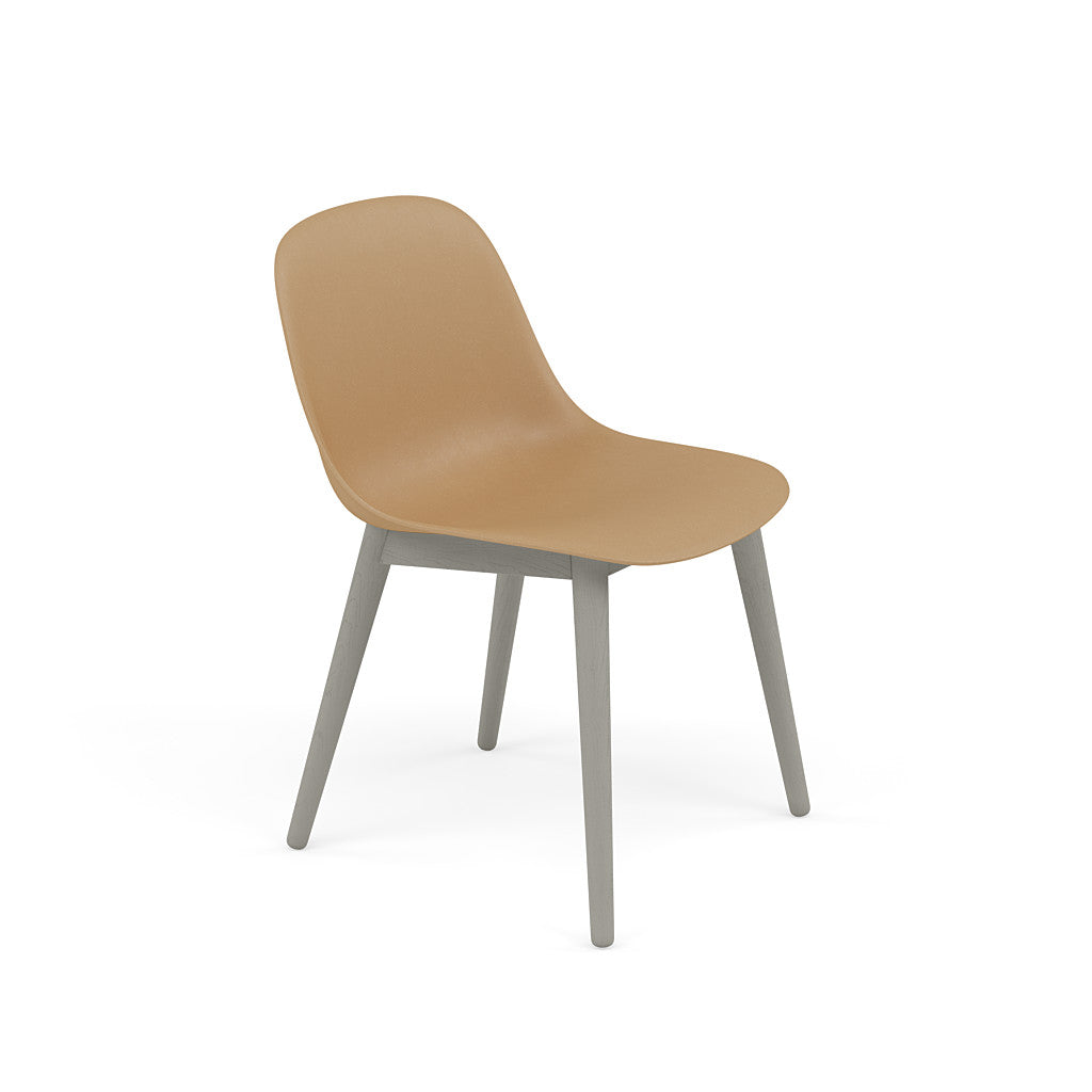 Muuto Fiber Side Chair Wood Base in ochre, available from someday designs. #colour_ochre