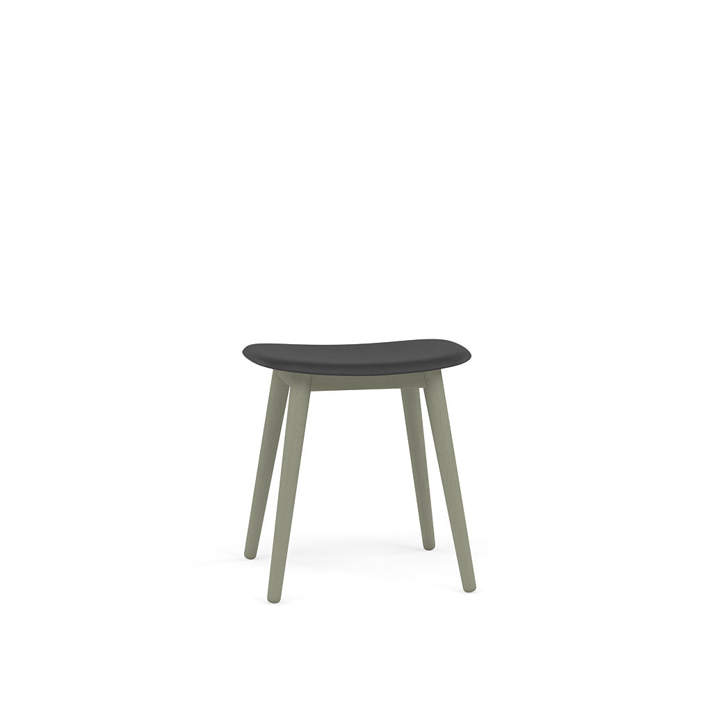 muuto black fiber stool with wood base available at someday designs. #colour_black