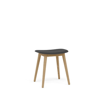 muuto black fiber stool with wood base available at someday designs. #colour_black