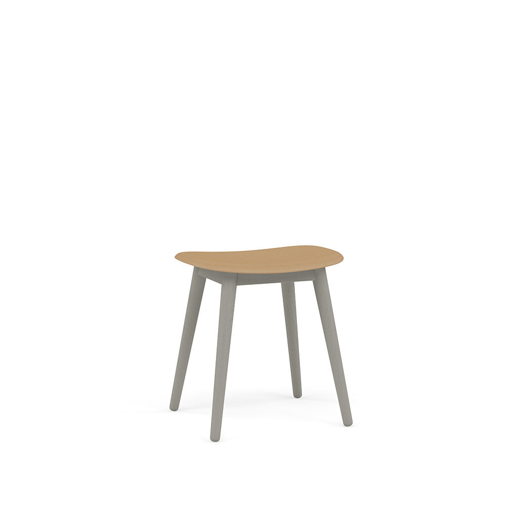 muuto ochre fiber stool with wood base available at someday designs. #colour_ochre