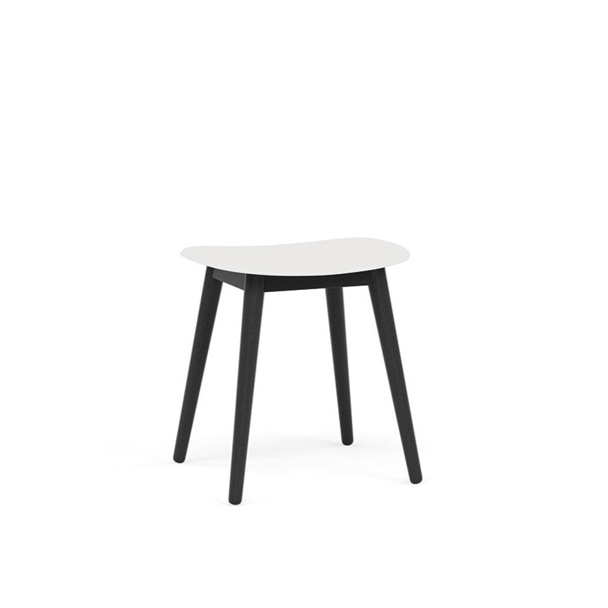 muuto natural white fiber stool with wood base available at someday designs. #colour_white