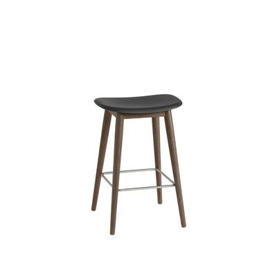 Muuto Fiber counter Stool 65cm with a wood base. Shop online at someday designs. #colour_black