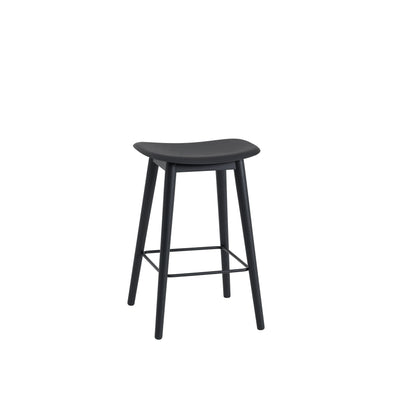 muuto fiber bar stool wood base black/black available at someday designs. #colour_black