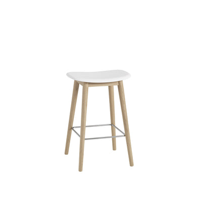 muuto fiber bar stool wood base white/oak available at someday designs. #colour_white