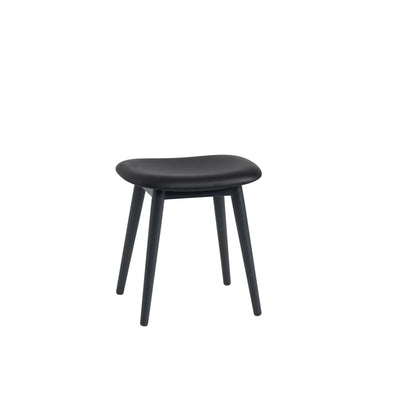 muuto fiber stool in black refine leather, available at someday designs. #colour_black-refine-leather