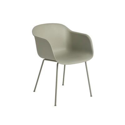 Muuto Fiber Armchair tube base in dusty green, available from someday designs. #colour_dusty-green