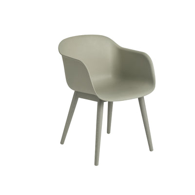 muuto fiber armchair dusty green with wood base, available at someday designs. #colour_dusty-green