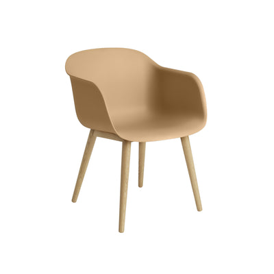 muuto fiber armchair in ochre with wood base, available at someday designs. #colour_ochre