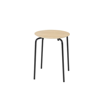 Ferm Living Herman stool with black legs. Shop online at someday designs. #colour_white-oiled-oak