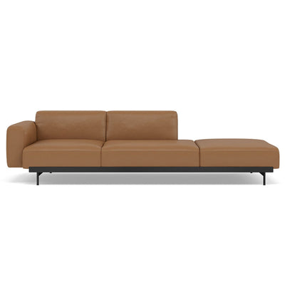 Muuto In Situ Modular 3 Seater Sofa, configuration 5. Made to order from someday designs. #colour_cognac-refine-leather