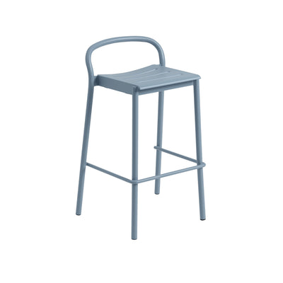 linear steel bar stool