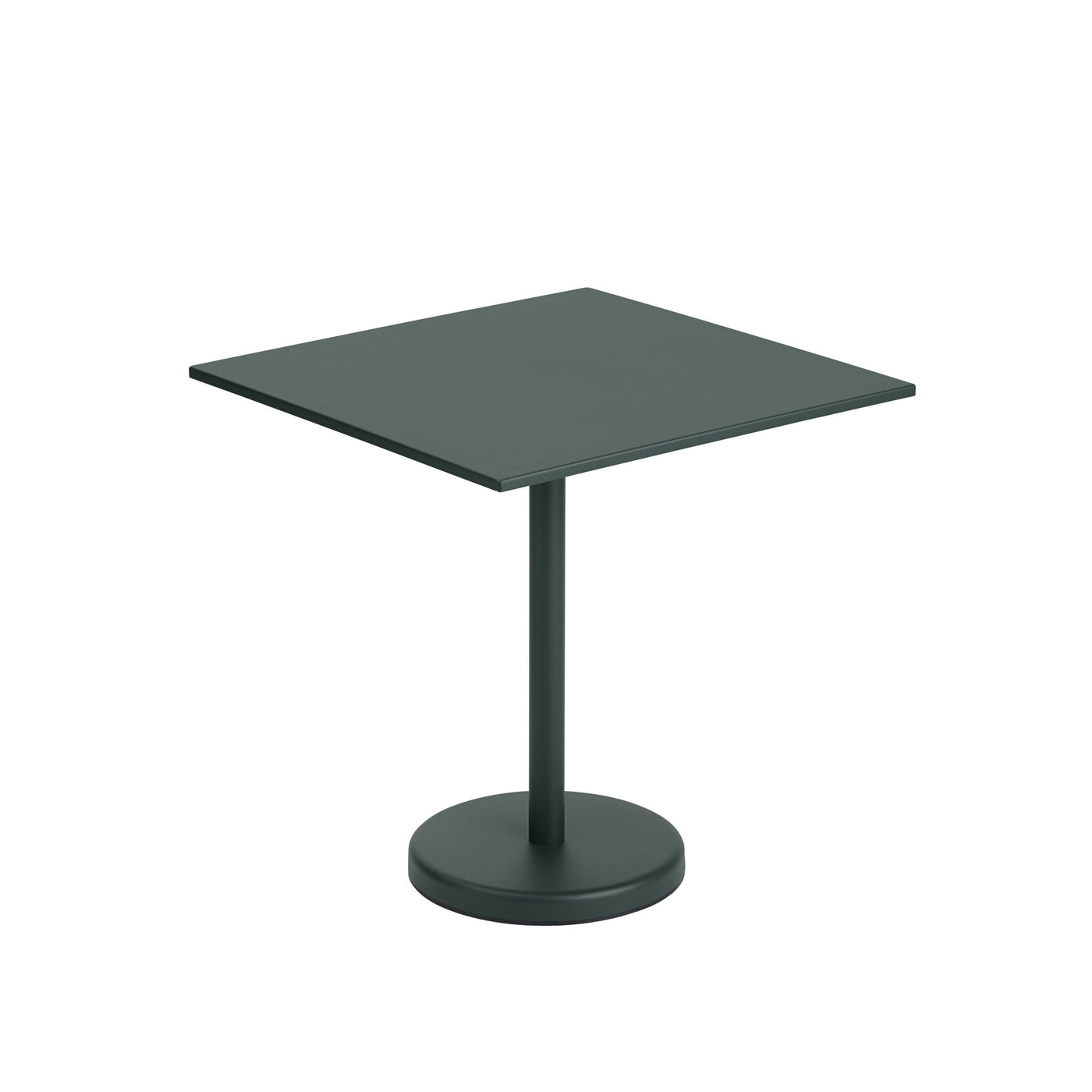 Muuto Linear Steel Cafe Table Square. Shop online at someday designs. #colour_dark-green