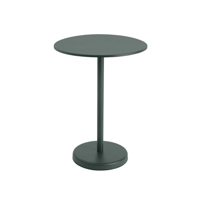 Muuto Linear Steel Cafe Table 95cm height. Shop outdoor furniture at at someday designs. #colour_dark-green