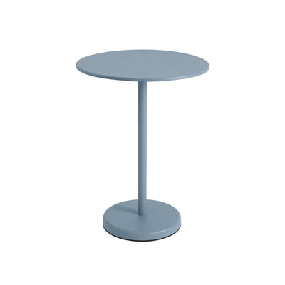 Muuto Linear Steel Cafe Table 95cm height. Shop outdoor furniture at at someday designs. #colour_pale-blue