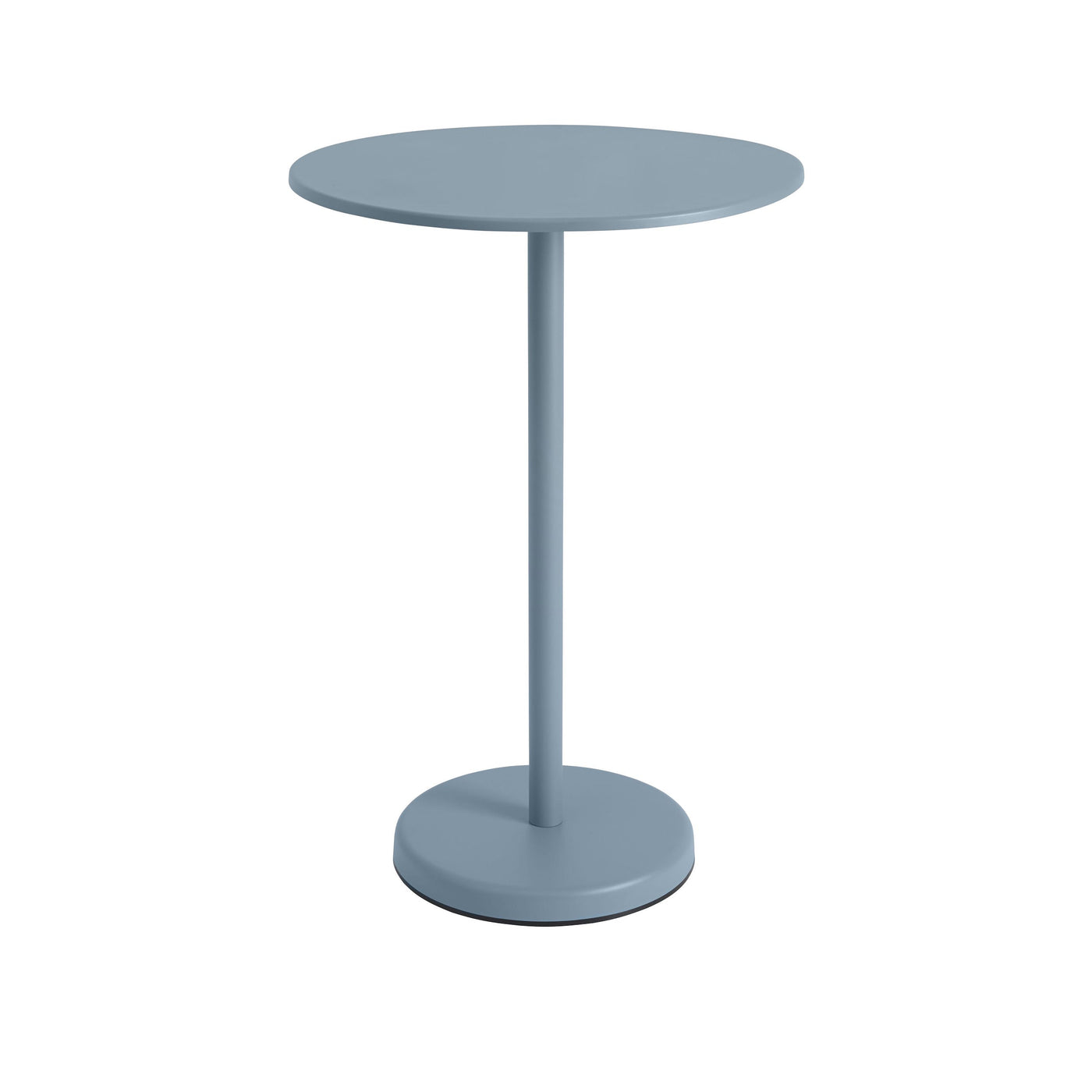 Muuto Linear Steel Cafe Table 105cm height. Shop outdoor furniture at at someday designs. #colour_pale-blue