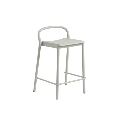 linear steel counter stool