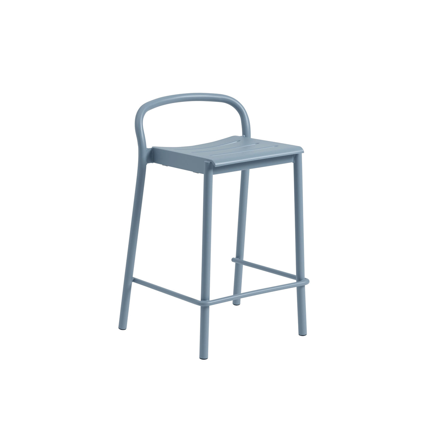 Muuto Linear Steel Counter Stool. Shop outdoor furniture at someday designs. #colour_pale-blue